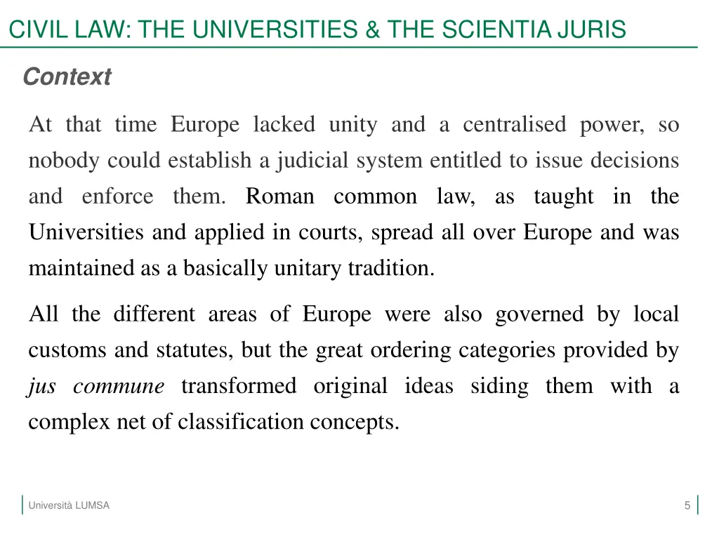 civil law the universities the scientia juris 1