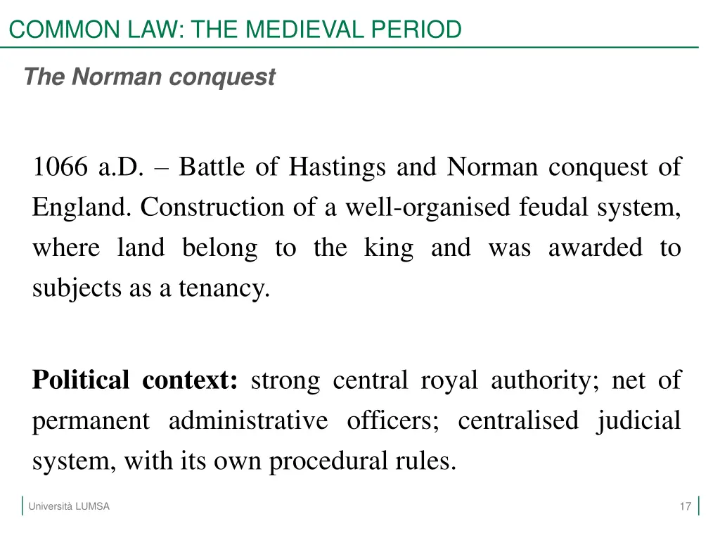 common law the medieval period