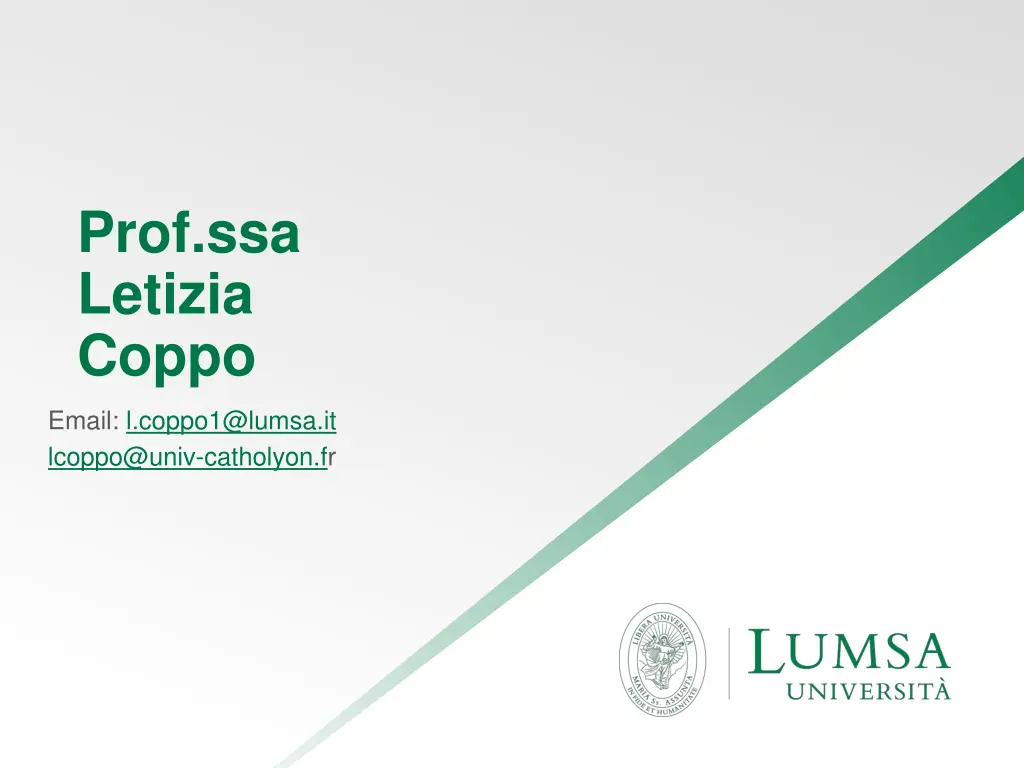 prof ssa letizia coppo