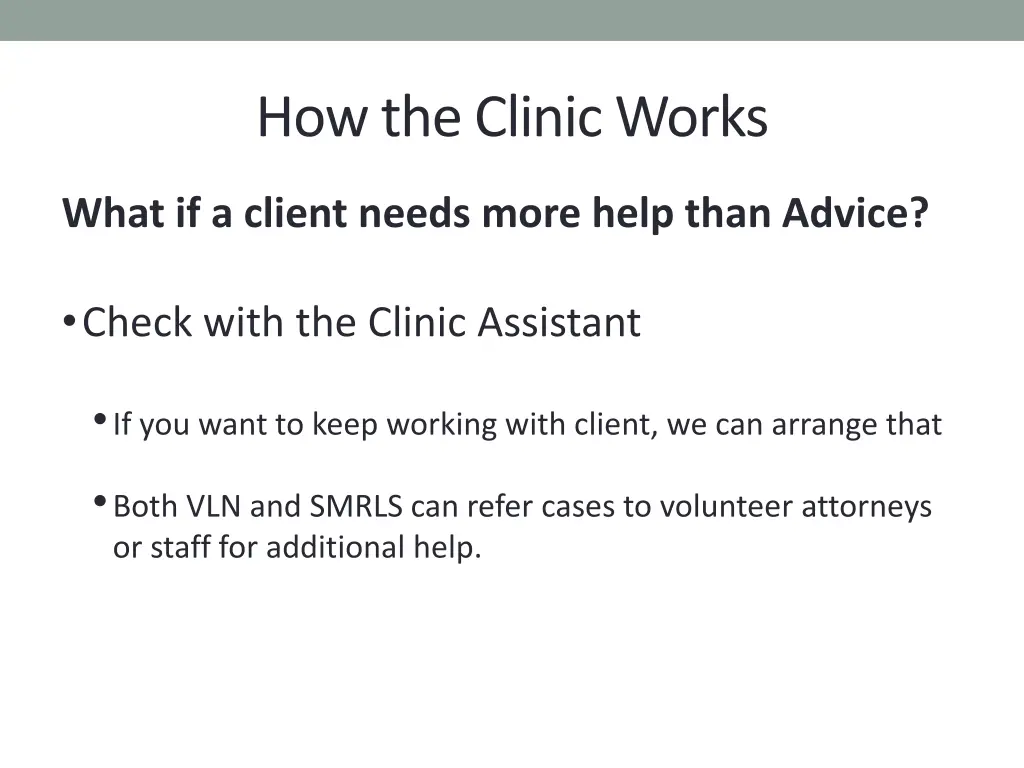 how the clinic works 2