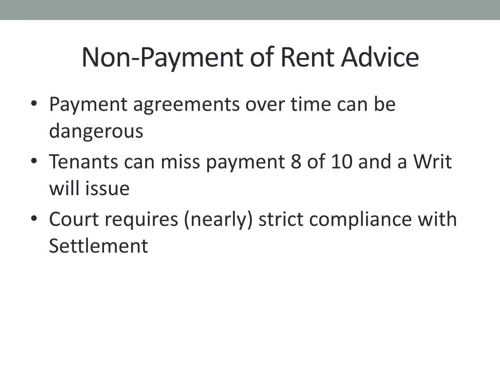 non payment of rent advice 3