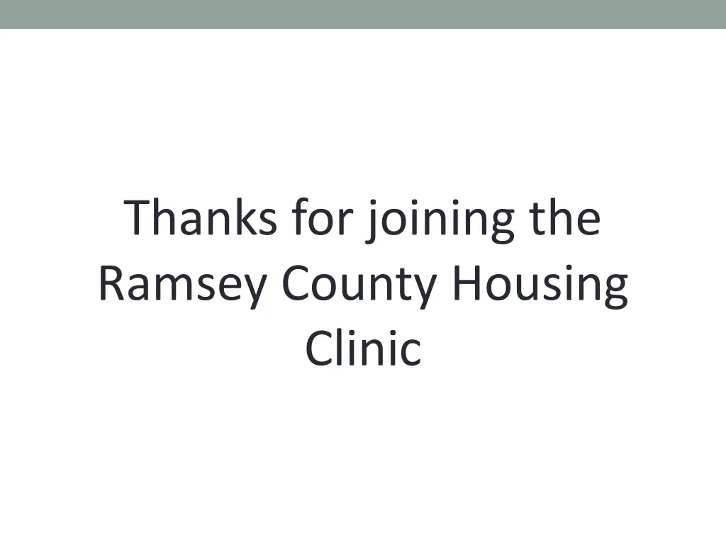 thanks for joining the ramsey county housing