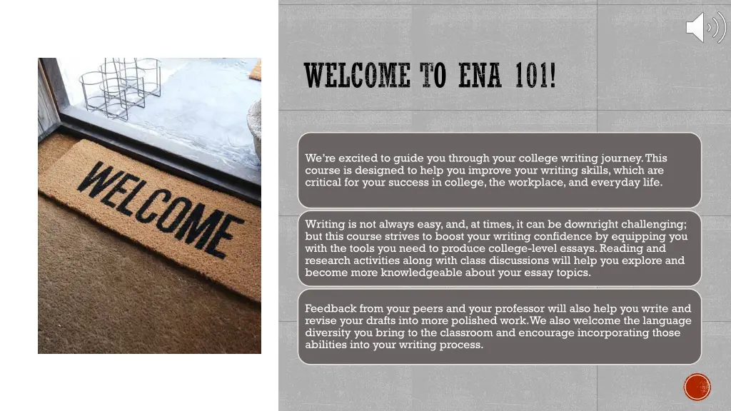 welcome to ena 101