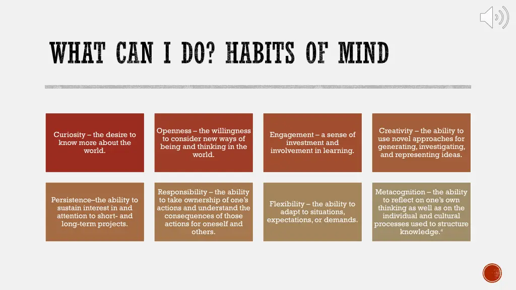 what can i do habits of mind