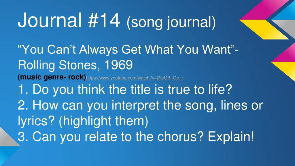 journal 14 song journal