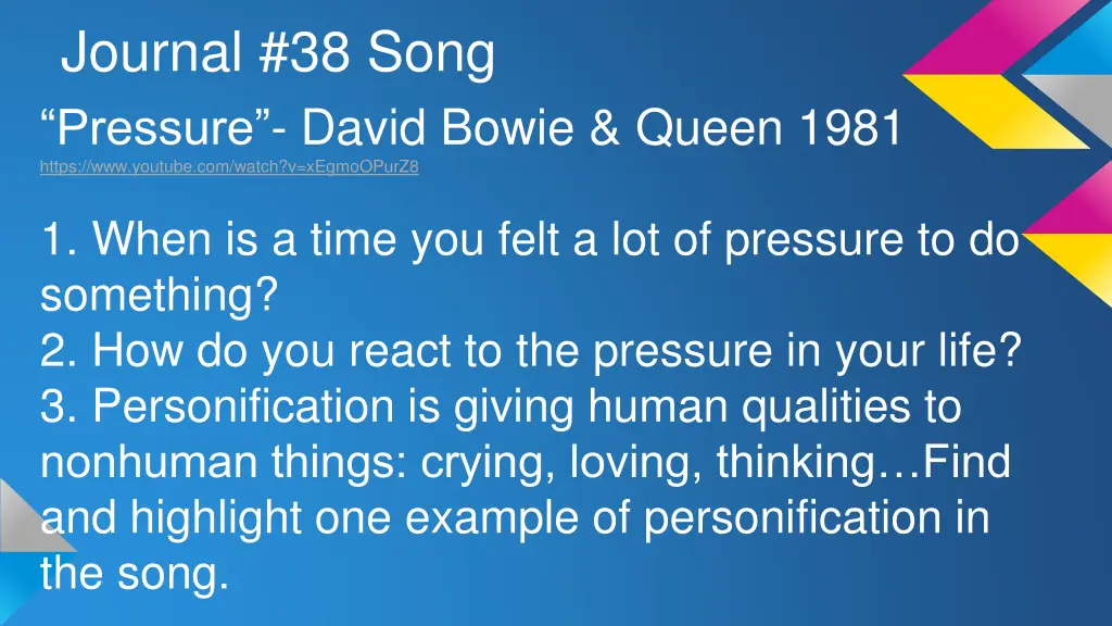 journal 38 song pressure david bowie queen 1981