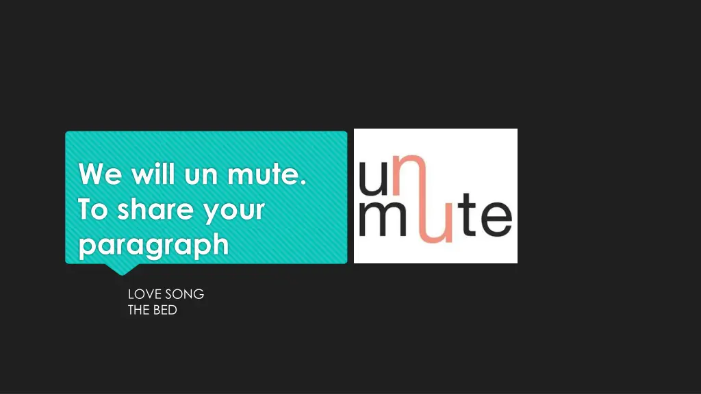 we will un mute to share your paragraph