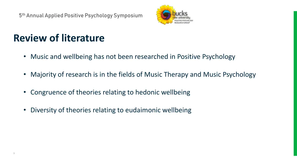 5 th annual applied positive psychology symposium 2