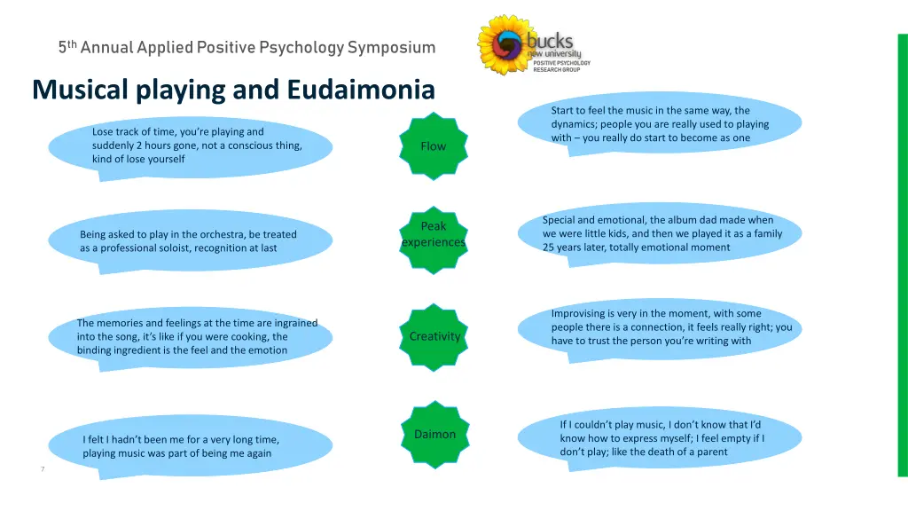 5 th annual applied positive psychology symposium 6