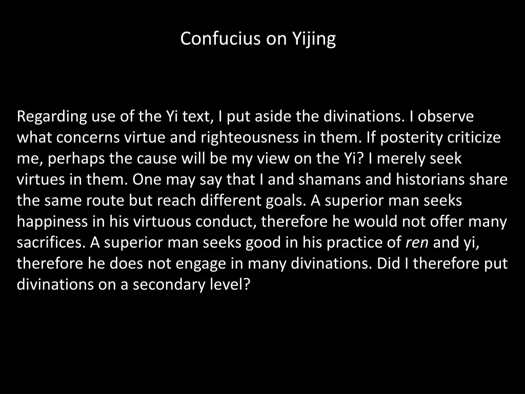 confucius on yijing