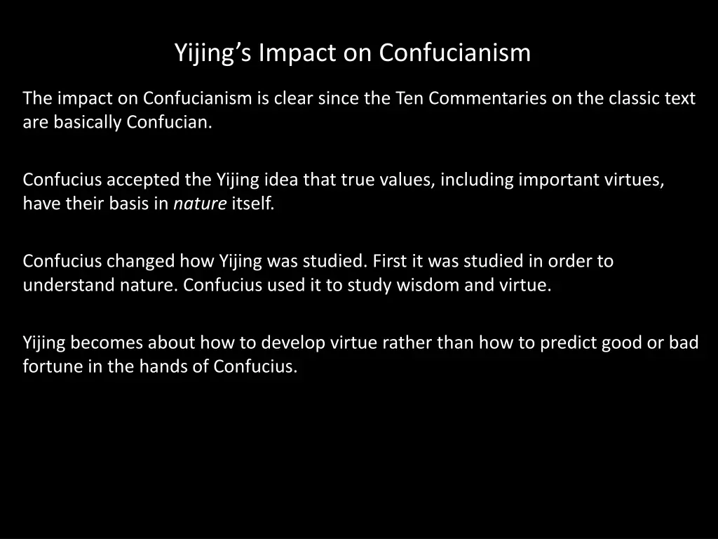 yijing s impact on confucianism