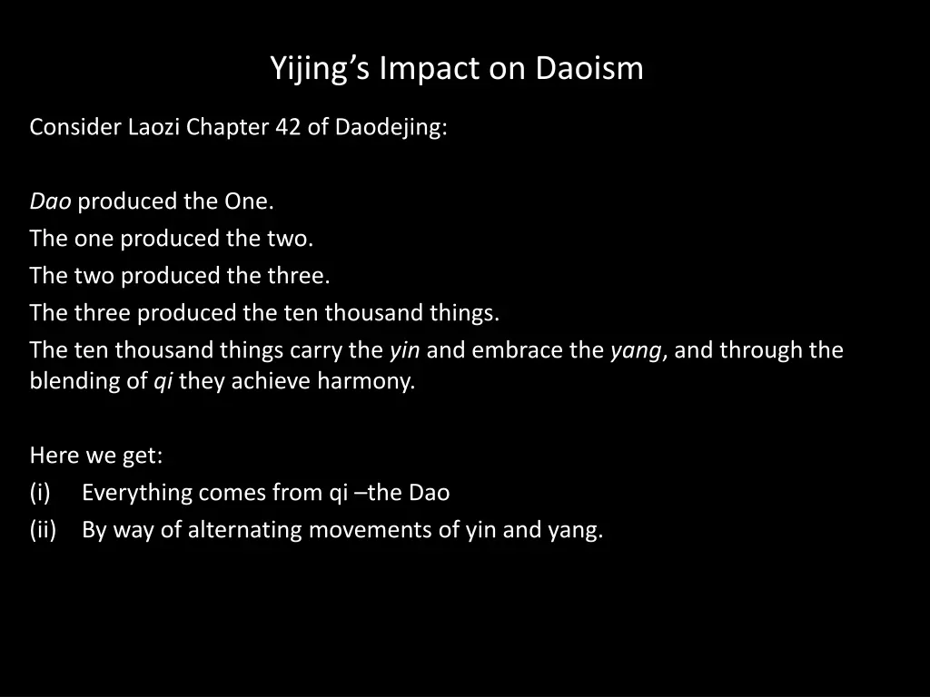 yijing s impact on daoism