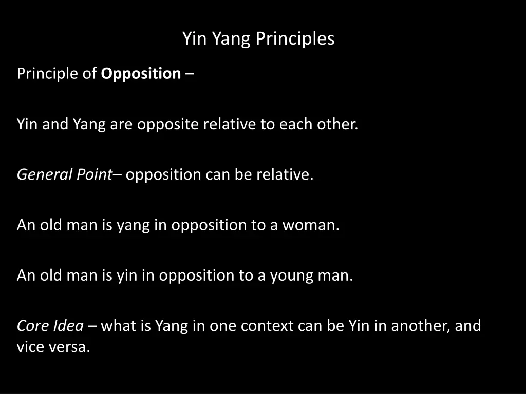 yin yang principles