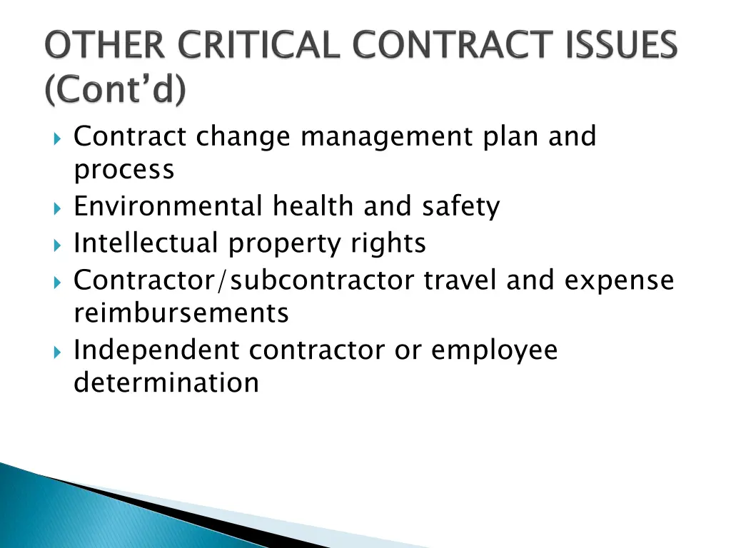 contract change management plan and process