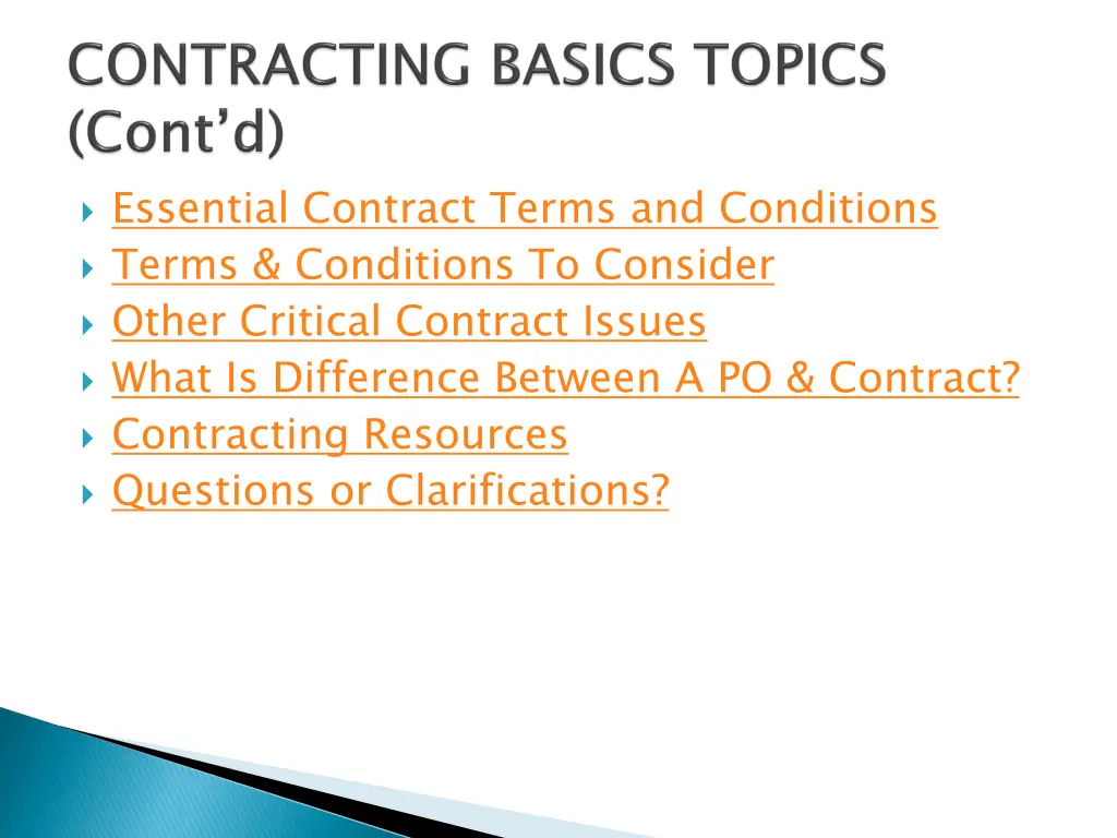 essential contract terms and conditions terms