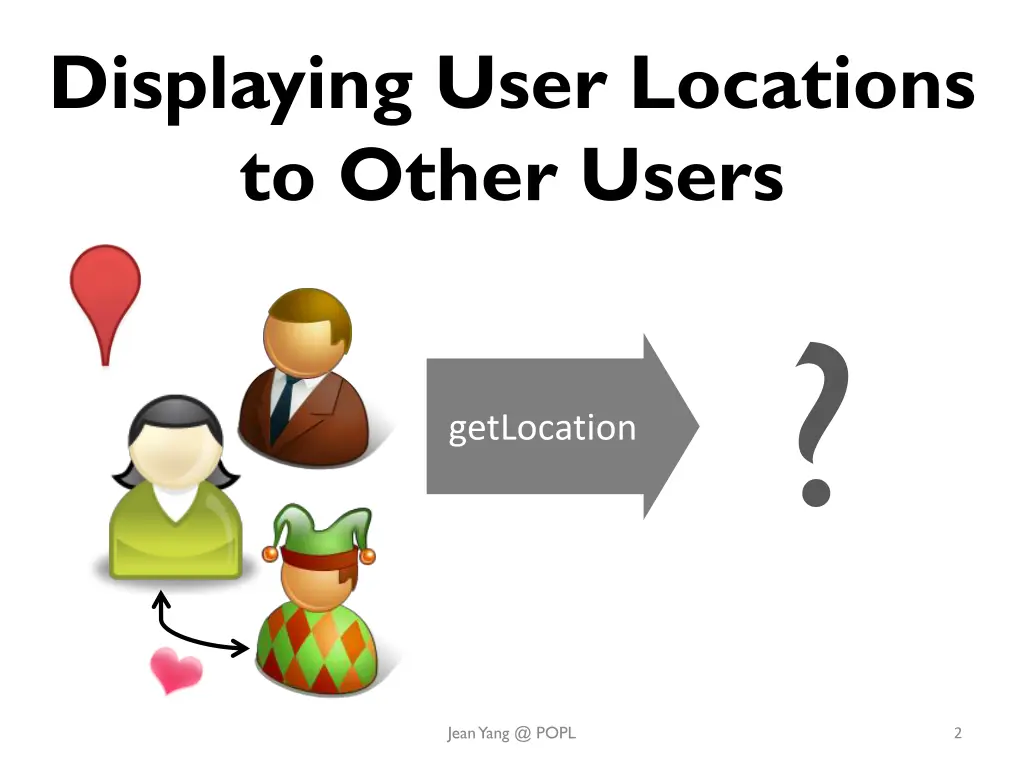 displaying user locations to other users