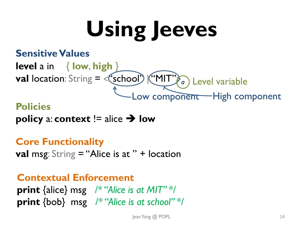 using jeeves