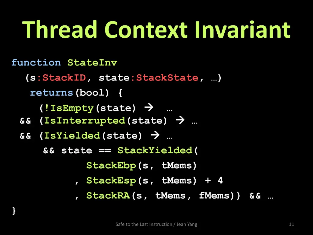 thread context invariant