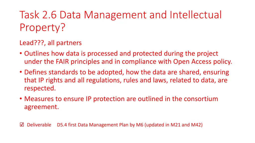 task 2 6 data management and intellectual property