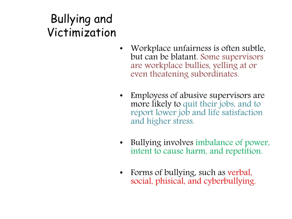 bullying and victimization