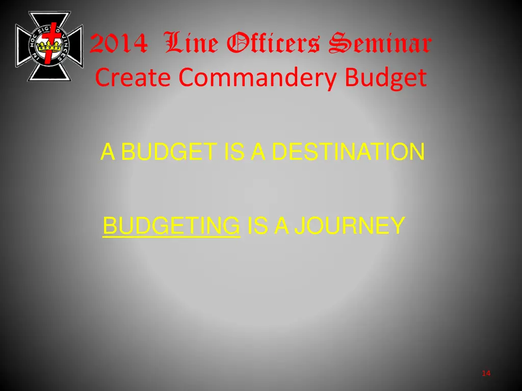 2014 line officers seminar create commandery 12