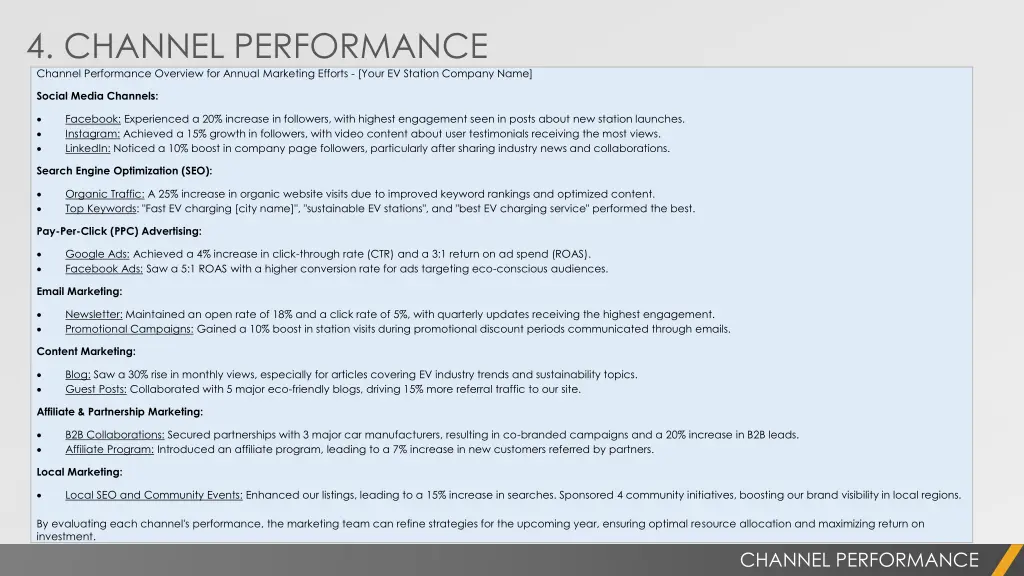 4 channel performance channel performance