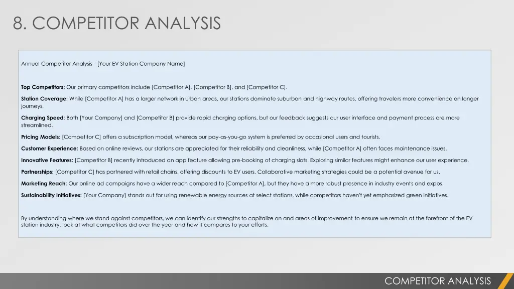 8 competitor analysis