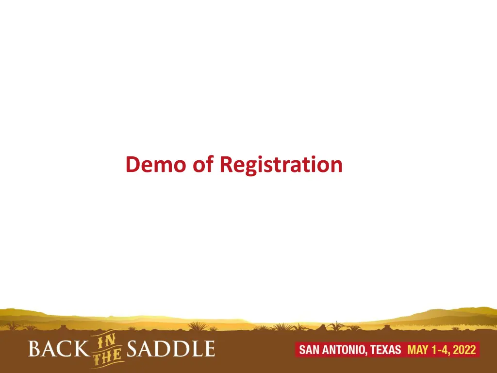 demo of registration