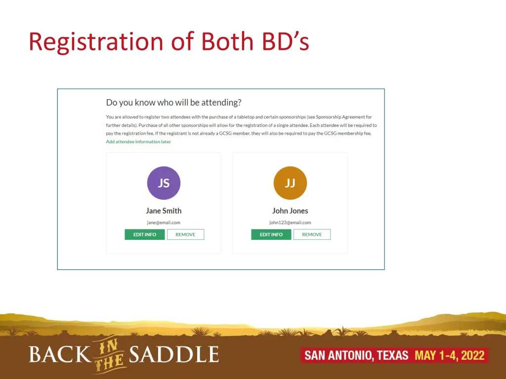 registration of both bd s