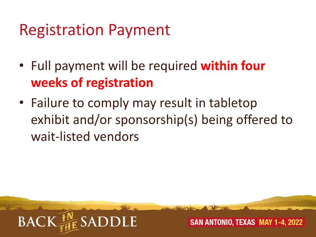 registration payment