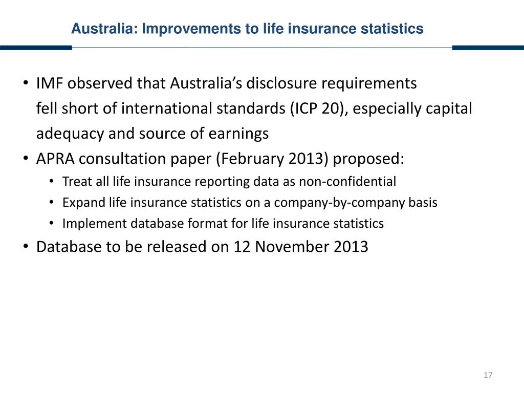 australia improvements to life insurance