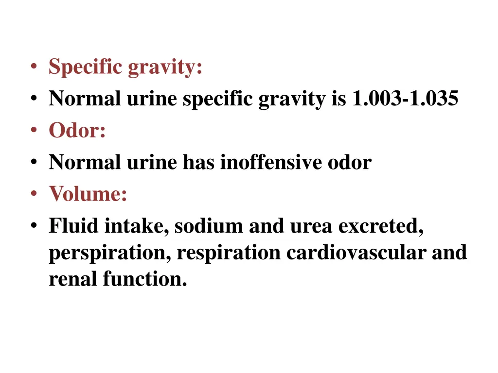 specific gravity normal urine specific gravity