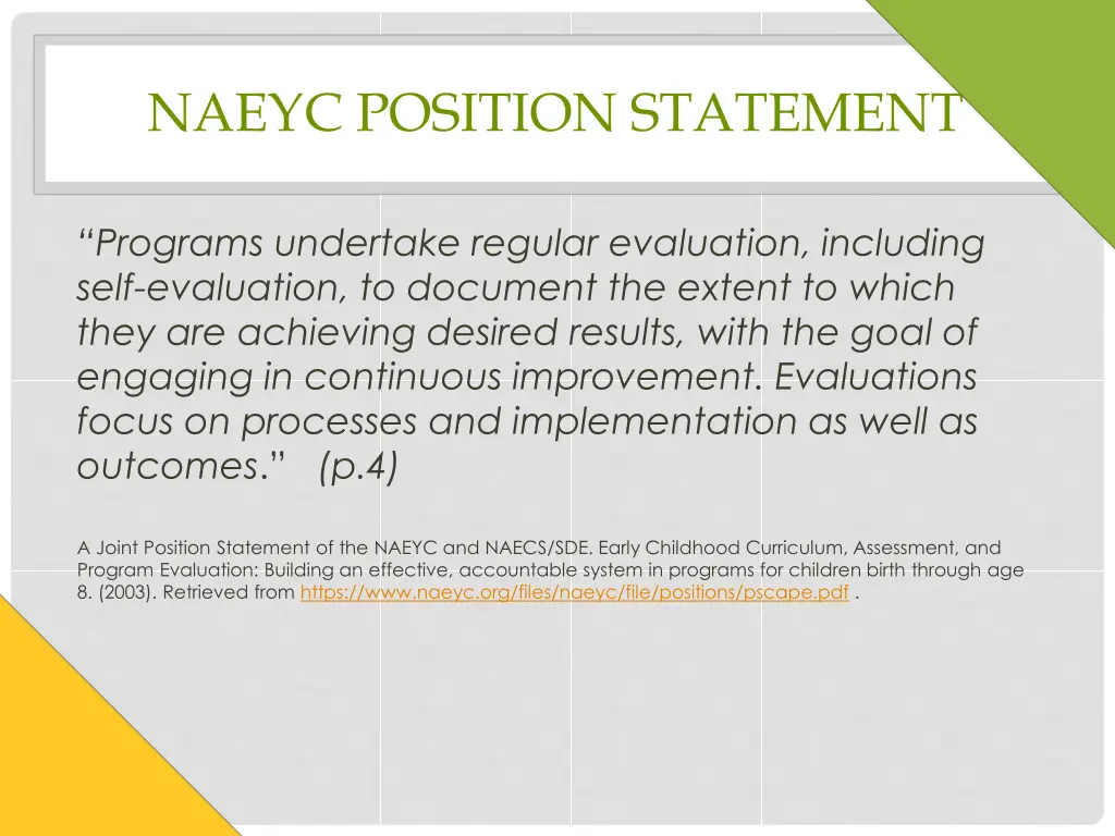 naeyc position statement