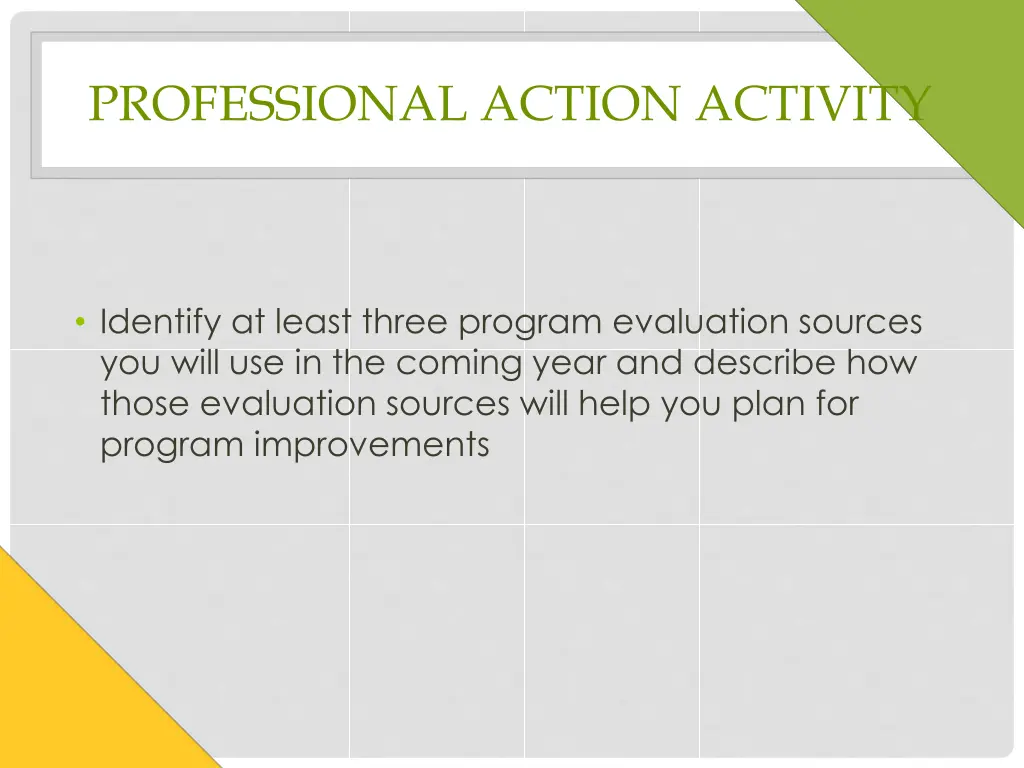 professional action activity