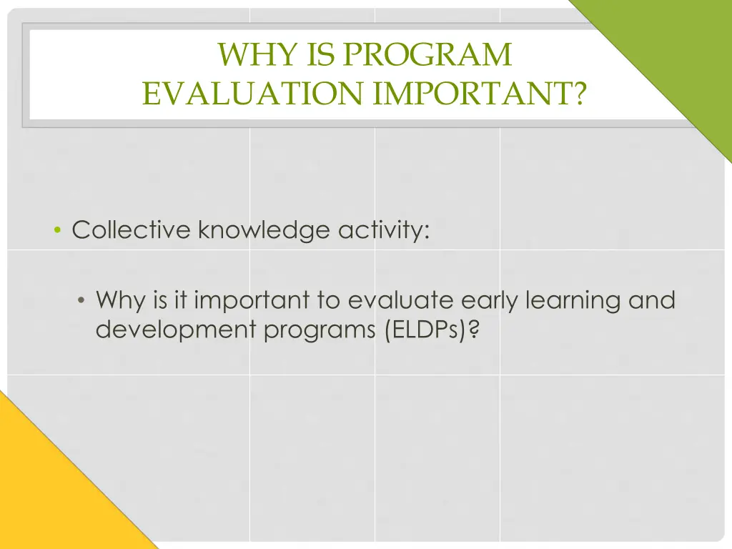 why is program evaluation important