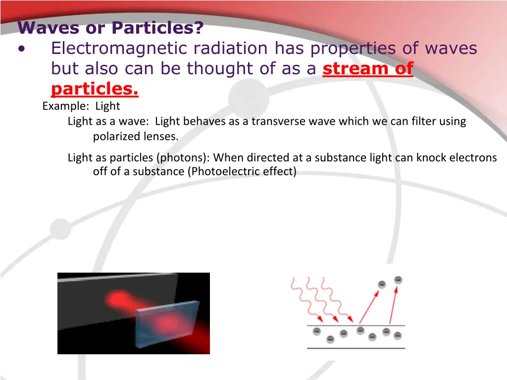 waves or particles electromagnetic radiation