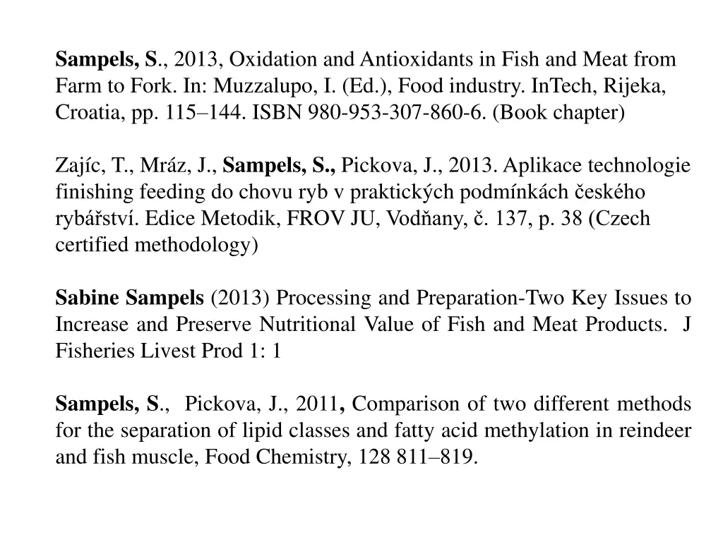 sampels s 2013 oxidation and antioxidants in fish