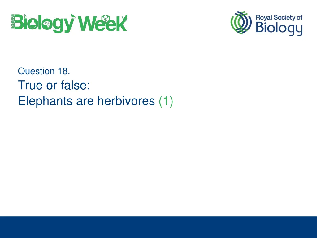 question 18 true or false elephants