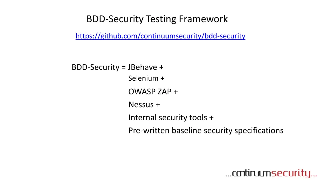 bdd security testing framework