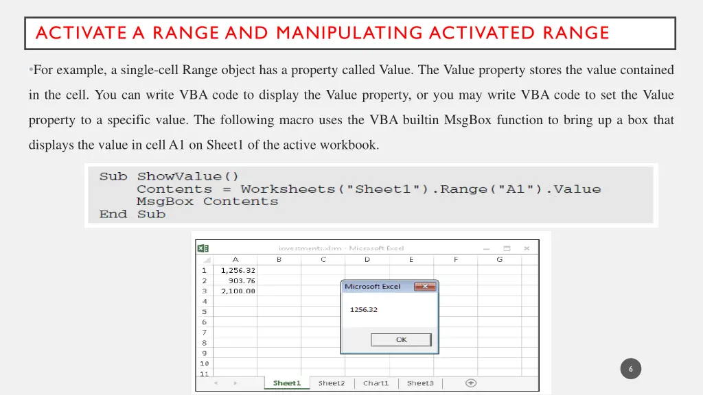 activate a range and manipulating activated range 4