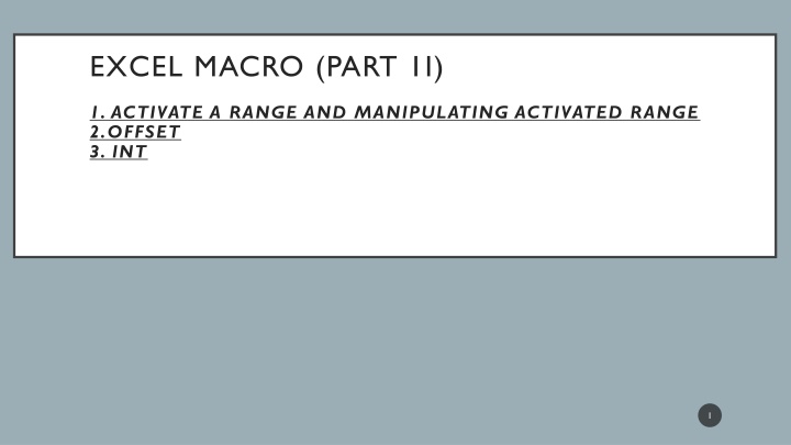 excel macro part 1i