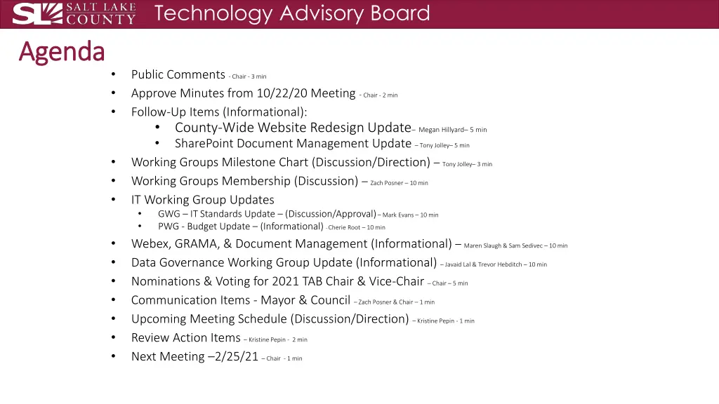 technology advisory board technology advisory