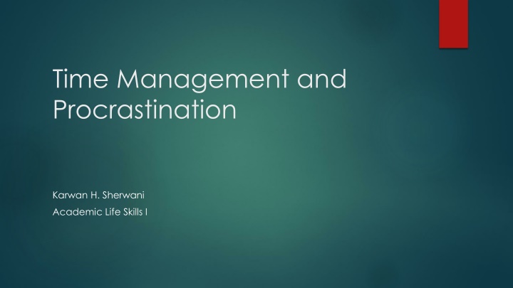 time management and procrastination