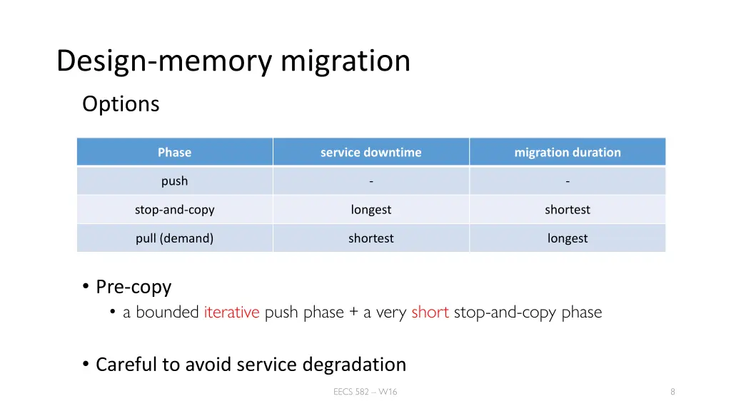 design memory migration