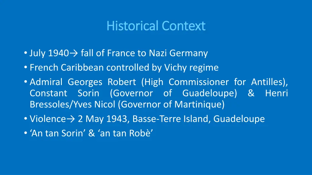 historical context historical context