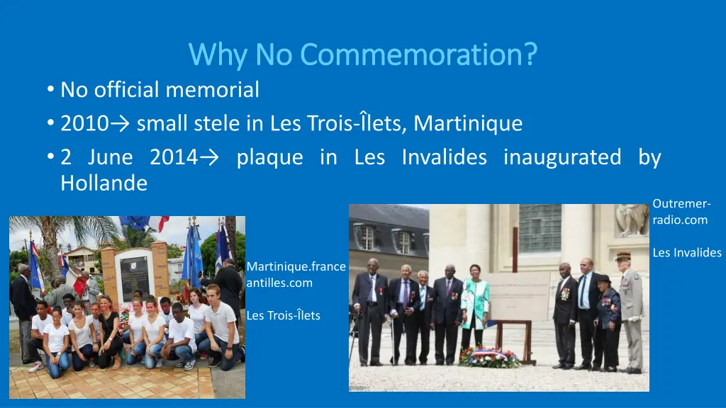 why no commemoration why no commemoration