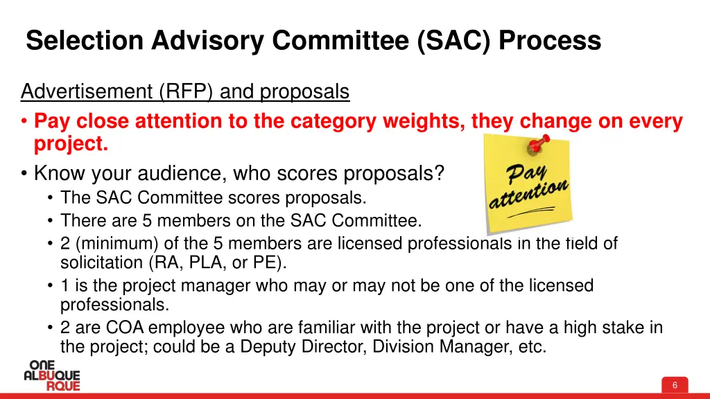 selection advisory committee sac process 1