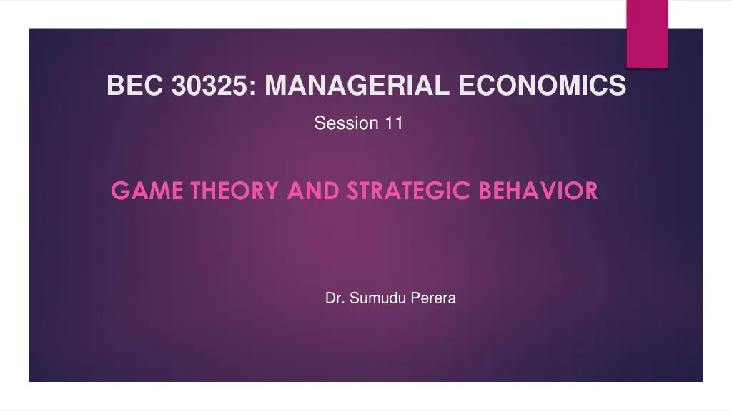 bec 30325 managerial economics 1