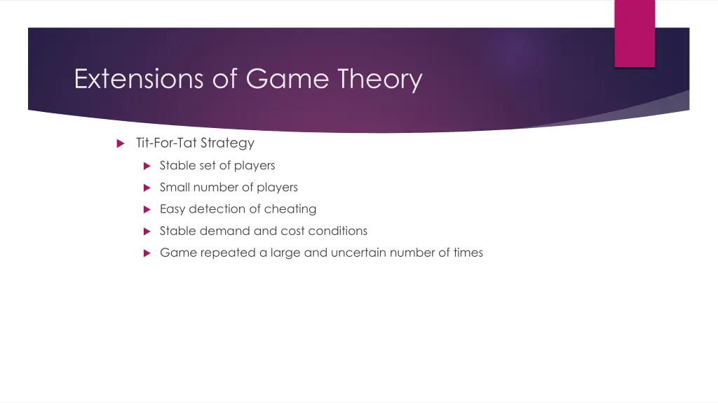extensions of game theory 1