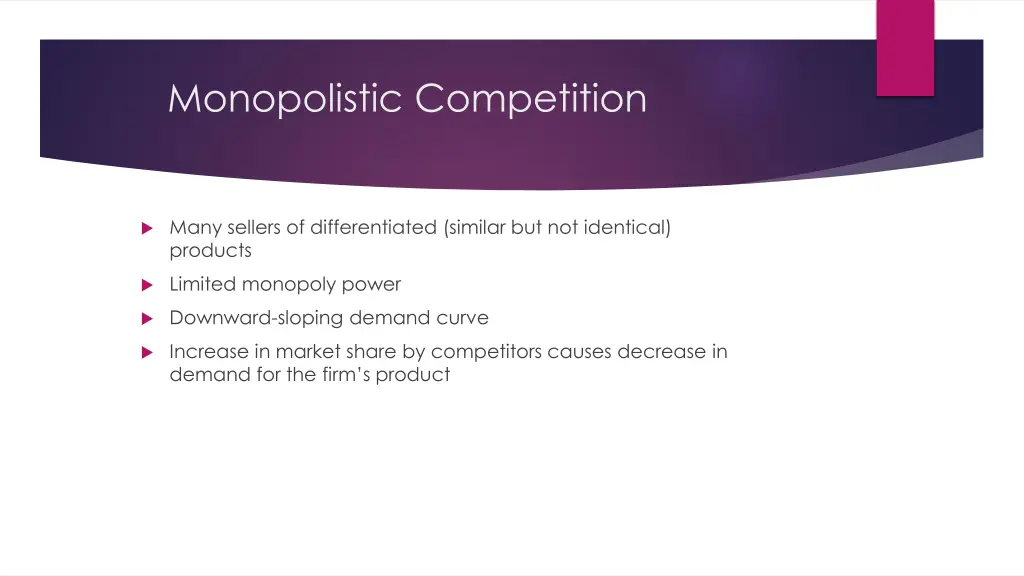 monopolistic competition